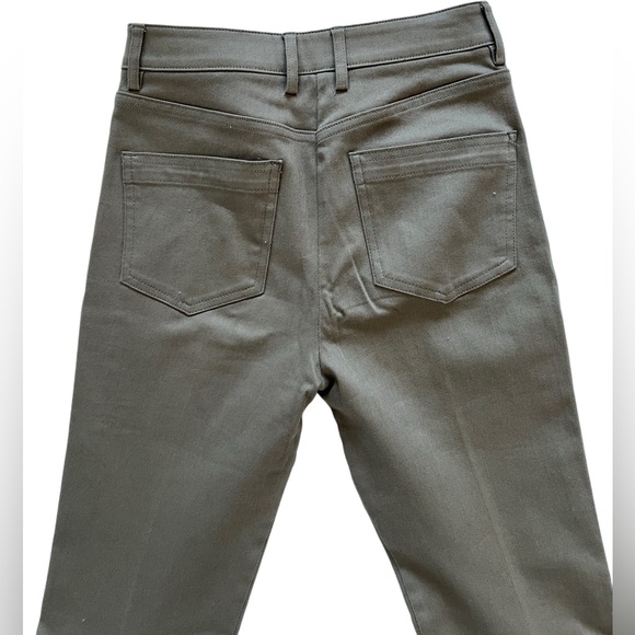 SOLD REISS Florence Flared Jeans high rise cotton front darts brown pants 4 S - Picture 9 of 14